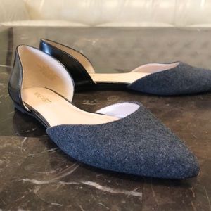 Nine West Gray and Black Flats